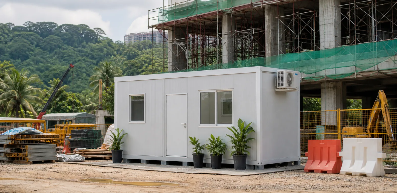 Portable site office application visual